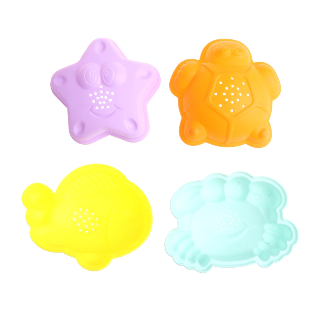 10 Pieces Kids Beach Sand Toy Set Sandbox Castle Molds Children's Summer Day Gift