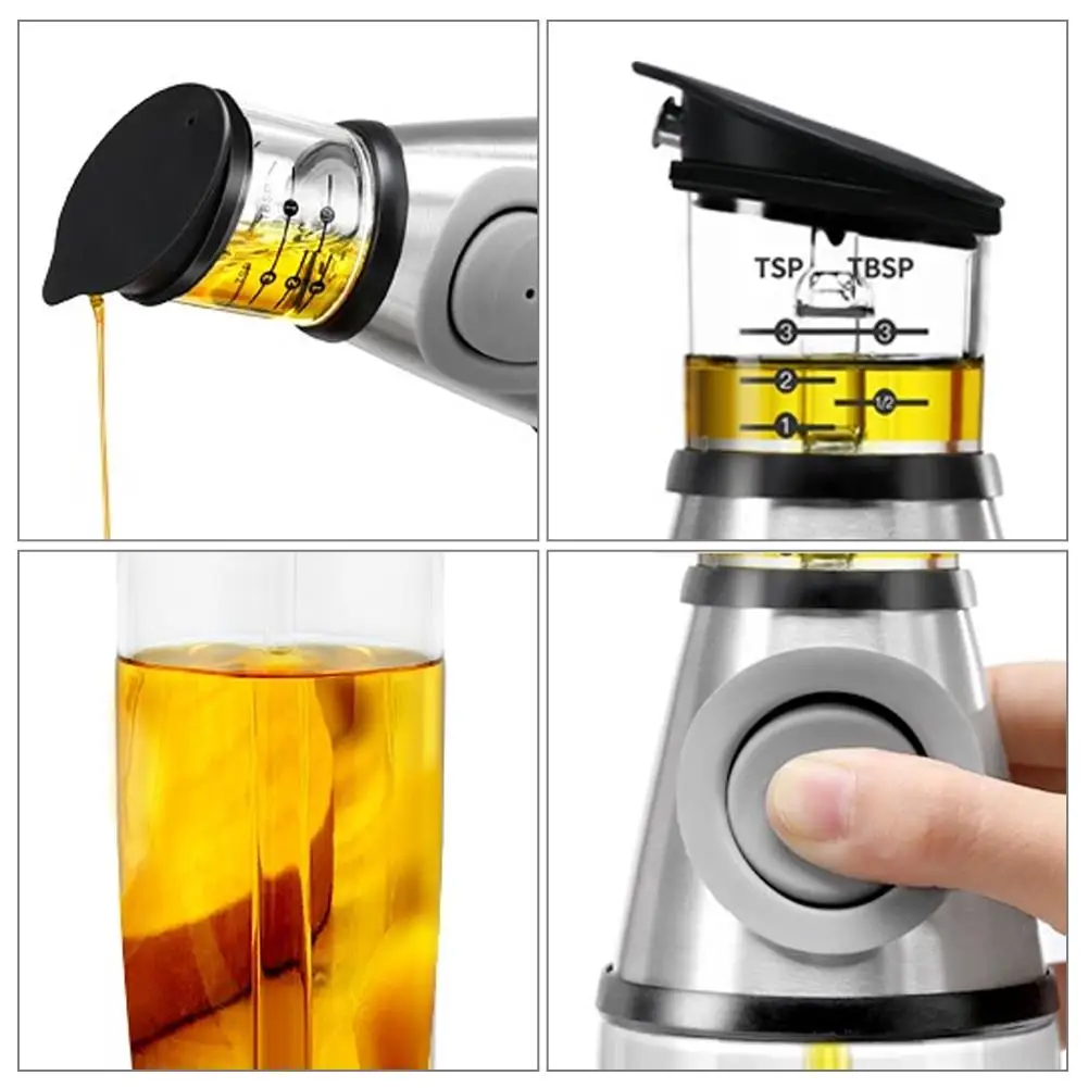 

Metering Oil Control Bottle Kitchen Utensils Oil Measuring Pressing Type Measuring Oil Bottle For Olive Oil Vinegar Soy Sauce