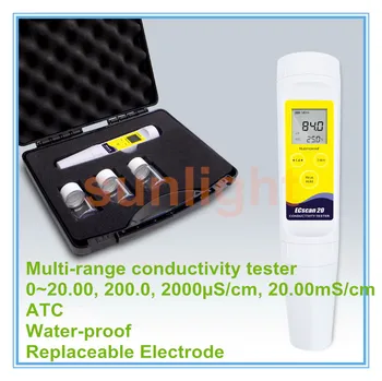 

Multi-range Pen Conductivity and Temperature 2 in 1 Meter for Beverage comes with Calibration Solution