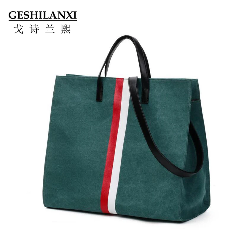 

New Designer brand Canvas large bag women bag Cool style fashion female handbag ladies Shoulder bag