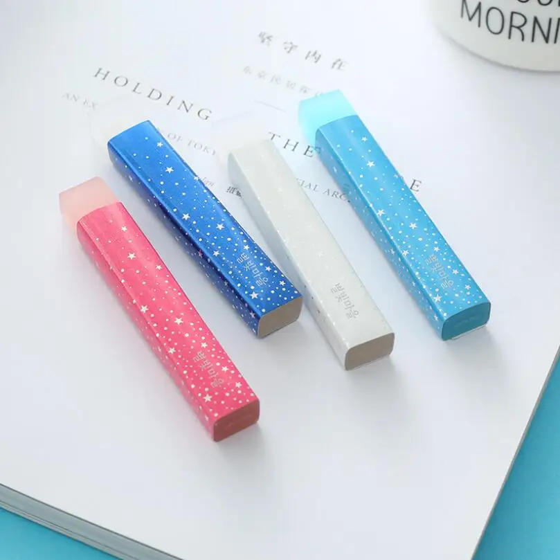 Best 500pcs/lot Creative Stationery Supplies Kawaii Cartoon Pencil Erasers for Office School Kids Prize Writing Drawing Student Gift 4