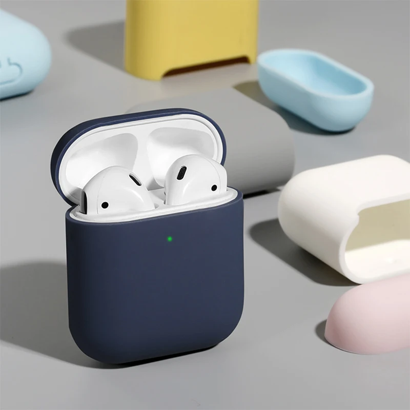 Ультратонкий ТПУ Bluetooth беспроводной защитный чехол для наушников для Airpods 2 разных ярких цветов сумка для наушников Airpods 2 аксессуары