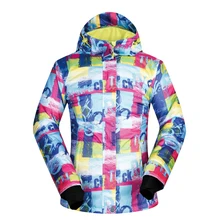 Зимняя Лыжная куртка женская Новая Профессиональная Сноубординг супер водонепроницаемая ветрозащитная куртка бренды Лыжный Сноуборд Женская куртка