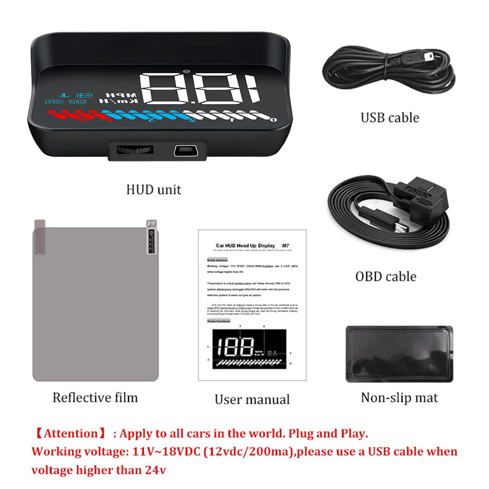 XYCING Новый OBD2 бортовой Hud GPS автомобильный налобный дисплей превышение скорости