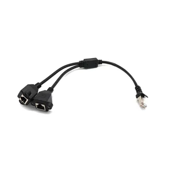 

RJ45 Network Splitter Adapter Cable 1 Male to 2 Female Socket Port LAN Ethernet Network Splitter Y Adapter High Quality Z613
