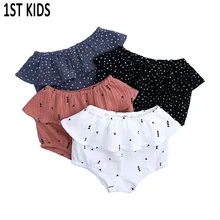 Новые детские шорты для маленьких девочек летние однотонные Хлопковые Штаны в горошек Мягкие детские шаровары для малышей от 0 до 6 лет, одежда для малышей DCT029