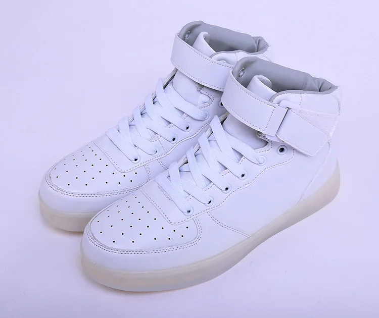 Size 25-42 USB Luminous Sneakers for Children Adult Led Shoes with Light Up Sole Kids Boys Girls Glowing Sneakers LED Slippers