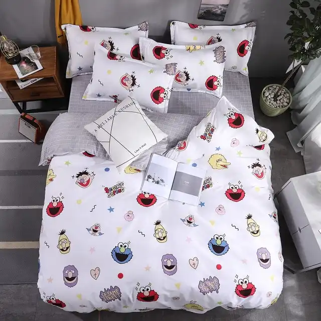 Bedding Set Cartoon Cute Cat Mouse Star Trek 4 3pcs Duvet Cover