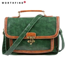 WORTHFIND 2016 Nouvelles Femmes De Mode Porte-Documents Classique Femmes En Cuir Satchel Sacs À Main Loisirs Portable Femmes Messenger Sacs