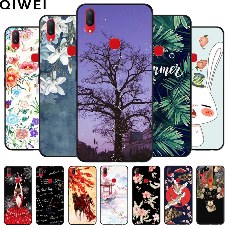 

For Vivo Y95 Y 95 Case Cover Black Bumper Soft Silicone Back Cover For Vivo Y91 Y 91 V1807 Phone Cases Protection Fundas Coque