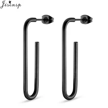 Jisensp трендовые серьги-манжеты ручной работы, Индивидуальные Длинные изогнутые серьги для женщин, минималистичные ювелирные изделия, подарок Букле д 'Орель