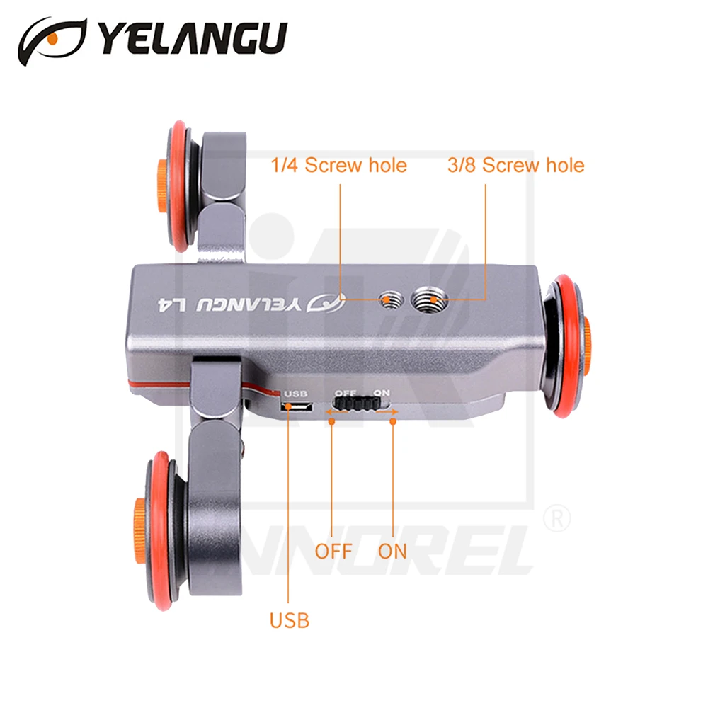 YELANGU L4 беспроводной дистанционный моторизованный электрический трек слайдер Долли автомобиля видео шкив прокатки Скейтер для DSLR видеокамеры мобильного телефона