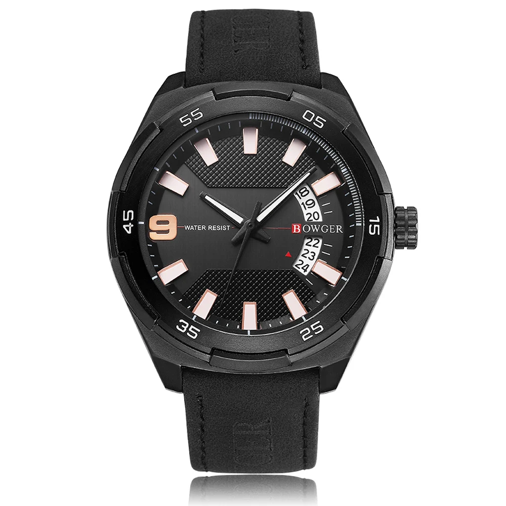 BOWGER Fashion Casual Brand Waterproof Quartz Watch Men Military Stainless Steel Sports Watches Man Clock Relogio Masculino (24)