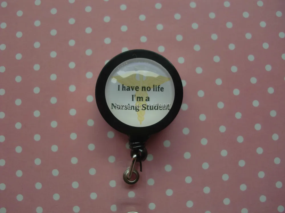 

retractable id reel for nurses, doctors, students gifts a name badge 10pcs/lot