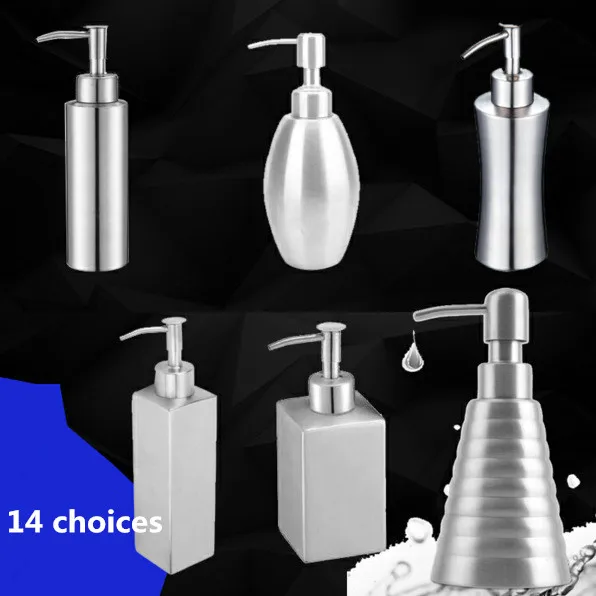 

Bathroom Accessories Sus304 Stainless Steel Liquid Soap Dispensers Brush Silver Bathroom Hardware Stand Liquid Soap Dispensers
