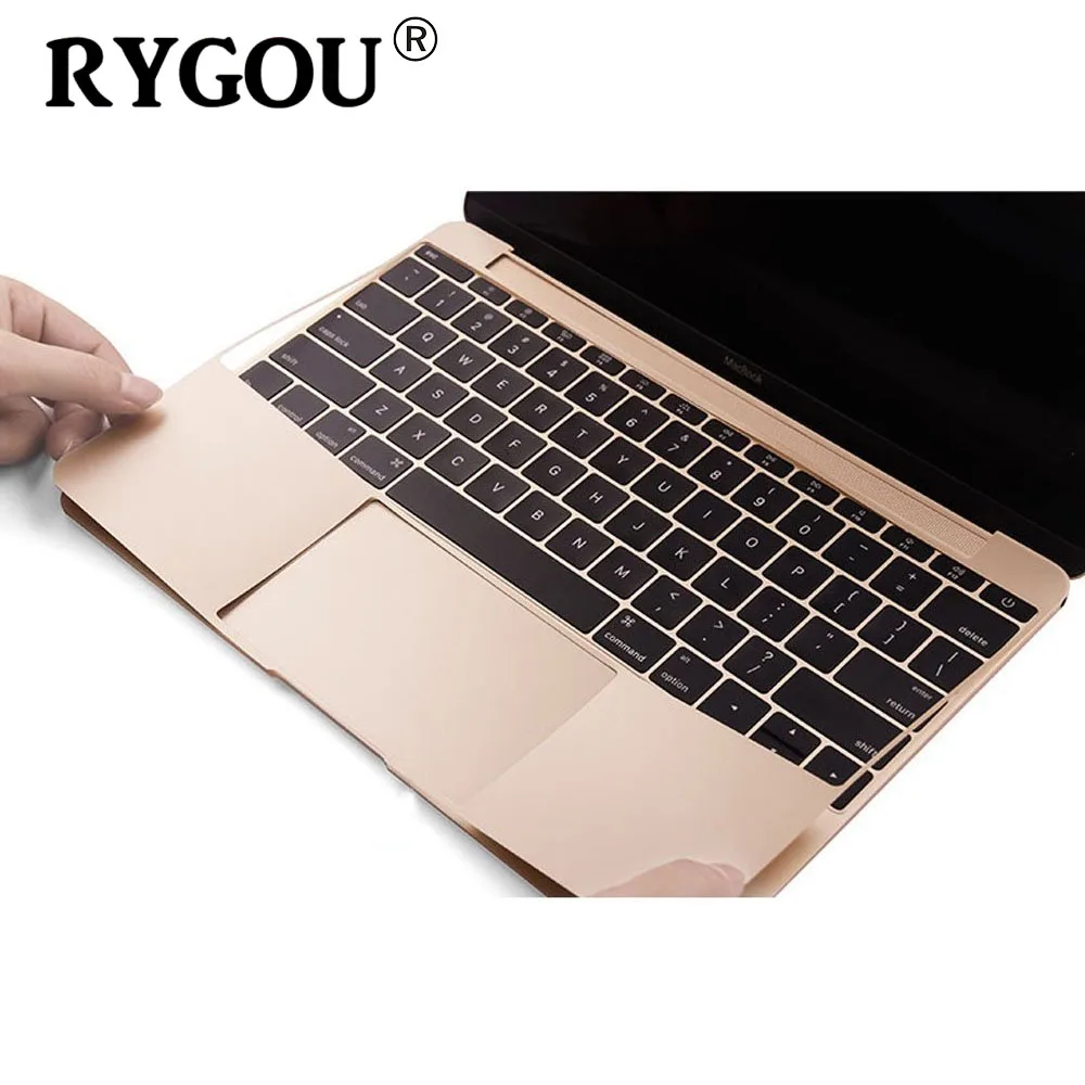 

RYGOU Wristest Full Guard Skin cover with Trackpad Protector for New Macbook 12 Inch A1534 with Retina Display Golden color film