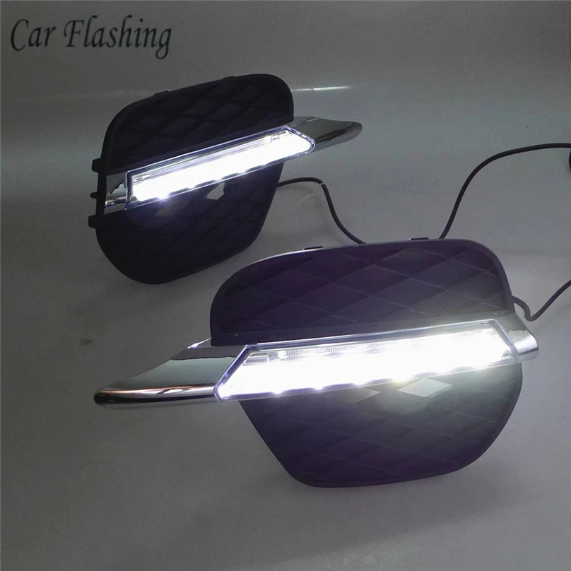 

Car Flashing For BMW X5 E70 2011 2012 LED DRL Daytime Running Lights Daylight Waterproof Signal lamp car Styling Driving light