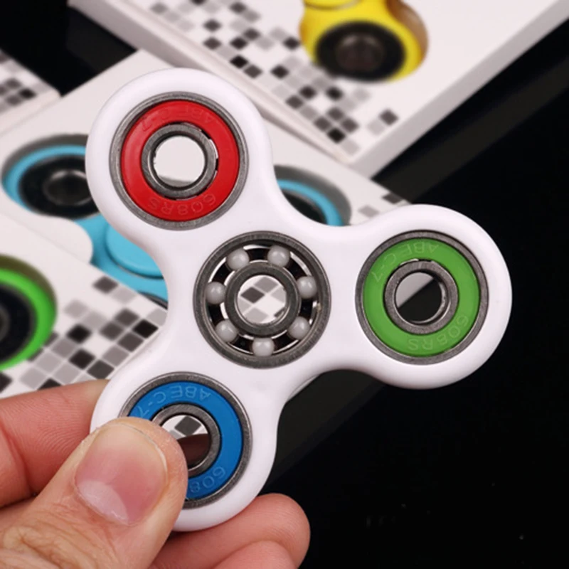 

9 Colors Fidget Spinner ABS Tri-Spinner EDC Hand Finger Spinner for Autism and ADHD Focus Anxiety Relief Stress Gift Toys Kids