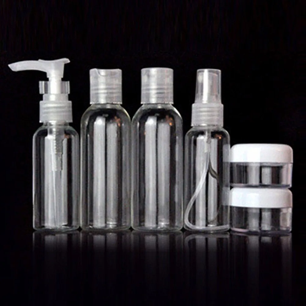 6PCS Makeup Cosmetic Travel Bottle Spray Bottles Lotion Liquids Case