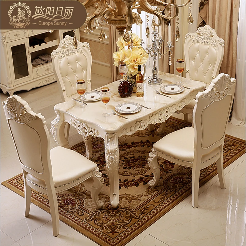 Compra moderna mesa de comedor sillas online al por mayor de china ...