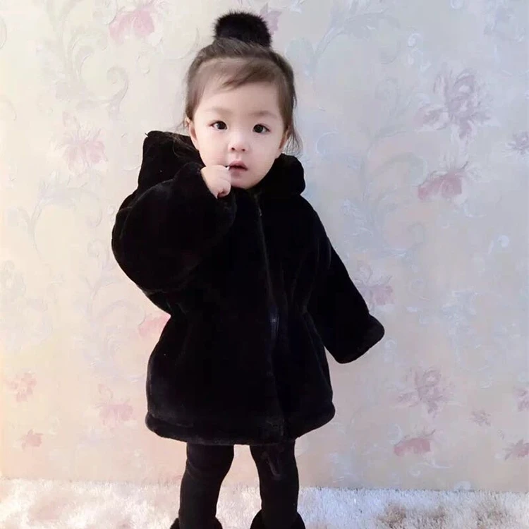 baby black fur coat