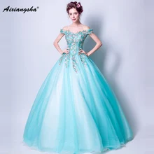 Синее бальное платье с v-образным вырезом и короткими рукавами, элегантное бальное платье с длинными аппликациями и цветочным узором vestido de debutante, бальное платье