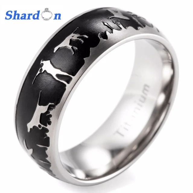Shardon 8mm Men S Domed Anium Black Duck Hunt Ring Outdoor Shardon 8mm Men S Domed Anium Black Duck Hunt Ring Outdoor Wedding Band Hunter