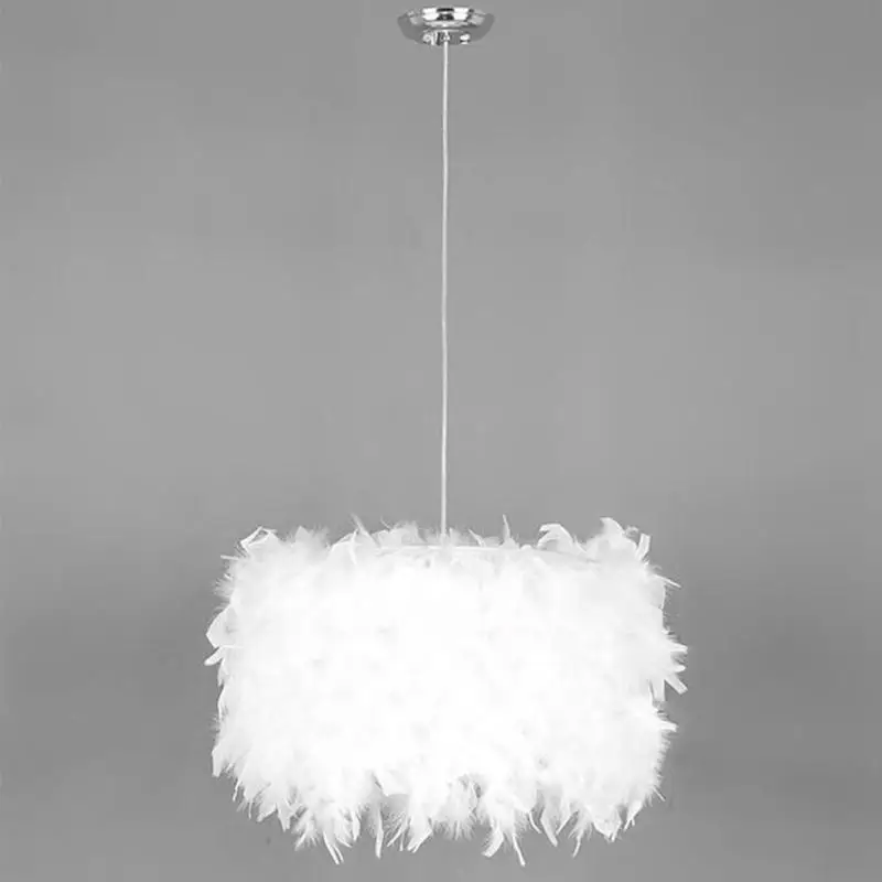 Moderno colgante de luz romántica de PVC pluma lámpara Lamparas brillo E27 110-220 V para dormitorio sala de estar comedor z35 Moderno colgante de luz romántica de PVC pluma lámpara Lamparas brillo E27 110-220 V para dormitorio sala de estar comedor z35