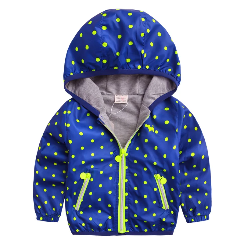 

Dots Boys Hooded Jacket Spring Children Outerwear Coats Sport Boys Jackets Kids Clothes Toddler Boy Clothing Jackets Baseball