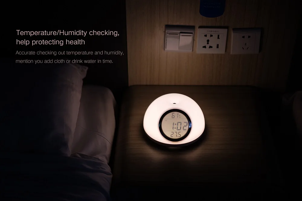 Светодио дный LED Wake Up Lights будильник время движения сенсор жест управление Восход симулятор 7 цветов Smart Night освещение дропшиппинг