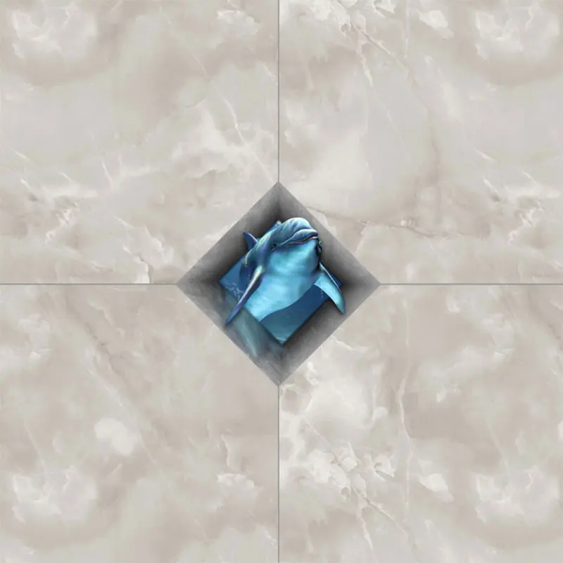 10 قطعة/المجموعة PVC للماء المرحاض المعيشة غرفة نوم لاصق أرضيات 3D السيراميك بلاط ملصقات DIY المنزل الديكور J2Y