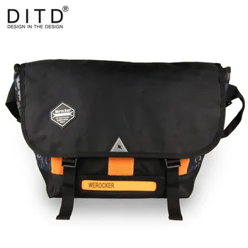 

DITD Men's Messenger Bags Fashionable Reflective Bag 2019 Oblique span package Multi-Function Single shoulder oblique satchel