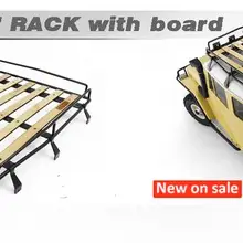 Металлический Чемодан деревянная крыша стойки ж/доска или светодиодный свет для 88WD 1/10 G2 Land Cruiser/FJ40