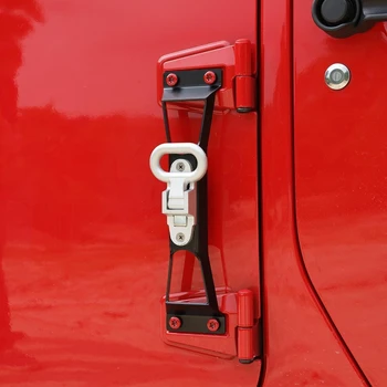 

WZJOO Best Sale Solid Steel Car Door Steps Foot Plate Climbing Kit Door Hinge Foot Rest Pedal Peg for Jeep Wrangler JK 2007