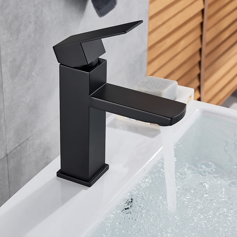 Uythner Basin Faucets Deck Mounted Bathroom Faucet Single handle Sink Mixer Hot And Cold Water Crane Tap Vanity Faucet Mixer basin faucet bathroom faucet