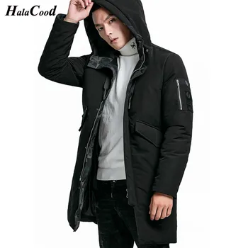

Brand High Quality 2018 Fashion Winter New Jacket Men Warm Coat Fashion Casual Parka Medium-Long Thickening Coat Men For Winter