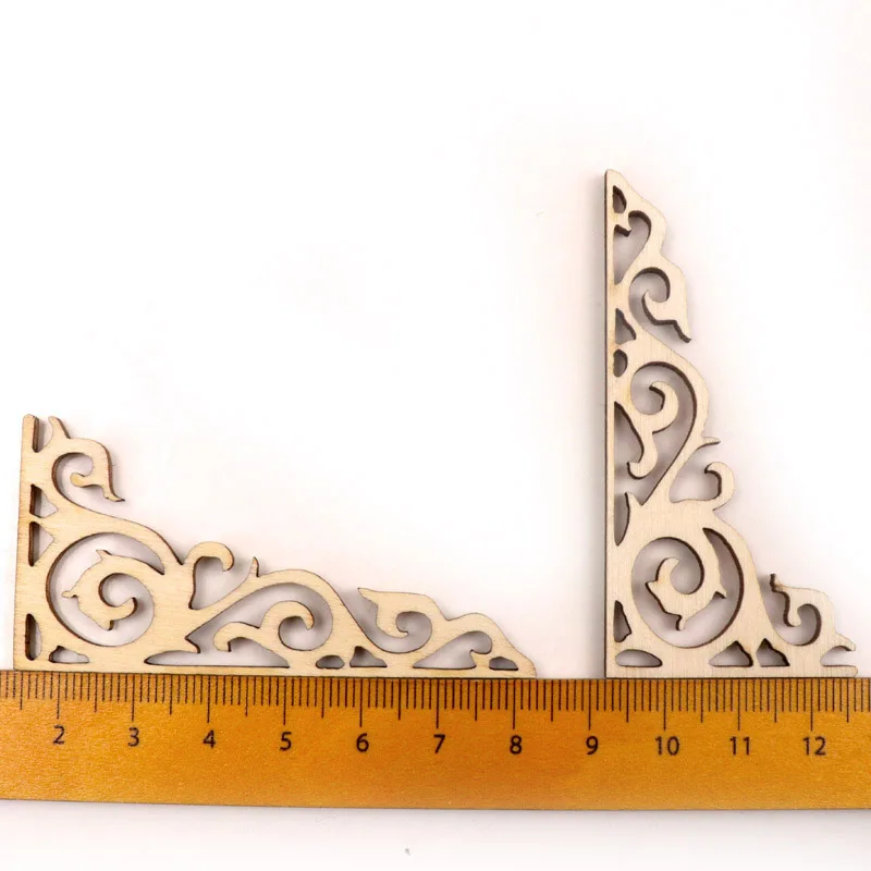 8. 35x80mm Деревянный Скрапбукинг, шитье, украшение для дома, сделай сам, китайский стиль, Ретро стиль, рамка, кружево, узор, рукоделие, аксессуары ручной работы, 4 шт., 40-80 мм - Цвет: 8. 35x80mm