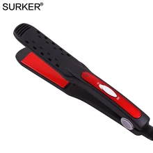 SURKER Professional Portable Electric Ceramic Coating Hair Straightener Irons Straightener Hair Curler Styling Tools TS-006