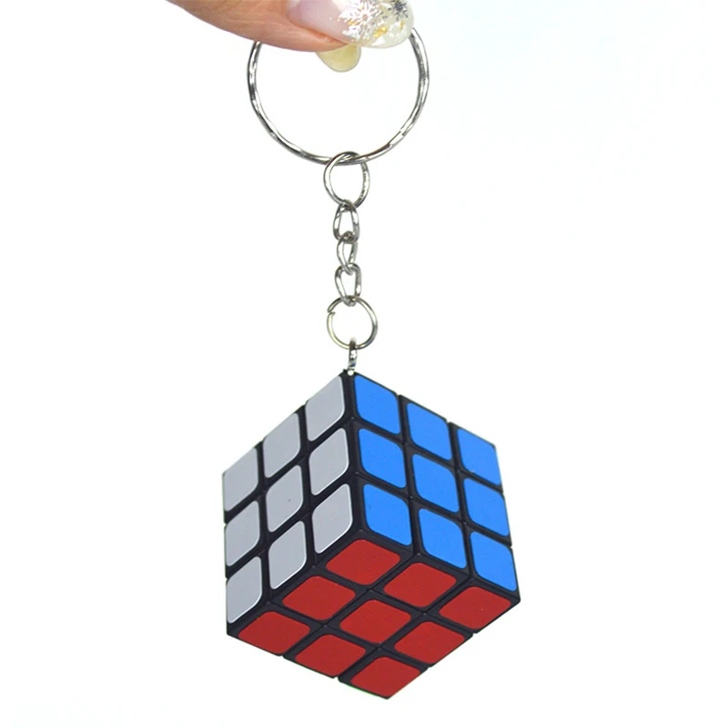 Z-Cube Key Chain Mini 3x3 Magic Cube Creative Cube Hang Decorations- Colorful toy for kids cubo magico toys - Цвет: 3x3x3