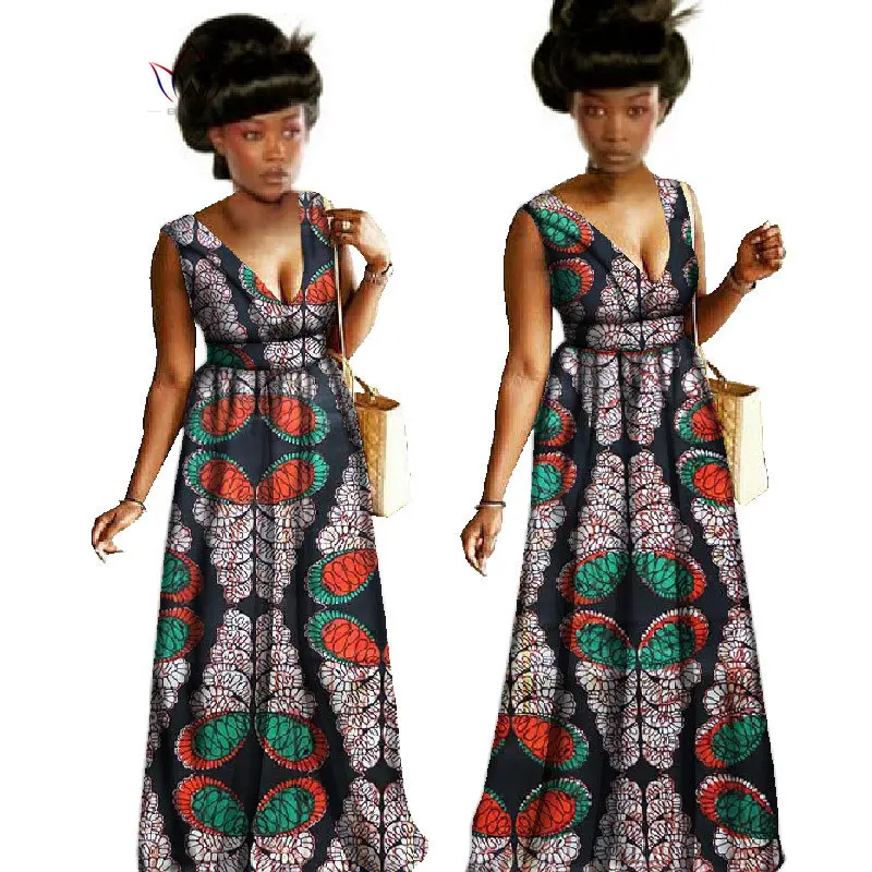 Bazin-African-Wax-Print-Sexy-V-neck-Dresses-Plus-Size-6xl-Africa-Clothing-for-Women-Vestidos(26)