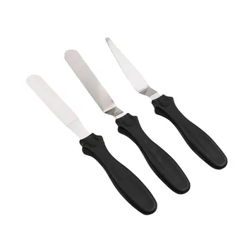 

3Pcs/Set Cake Spatula Palette Knife Cakes Icing Sugarcraft Pastry Tools Fondant Cake Decorating Tools Kitchen Accessories