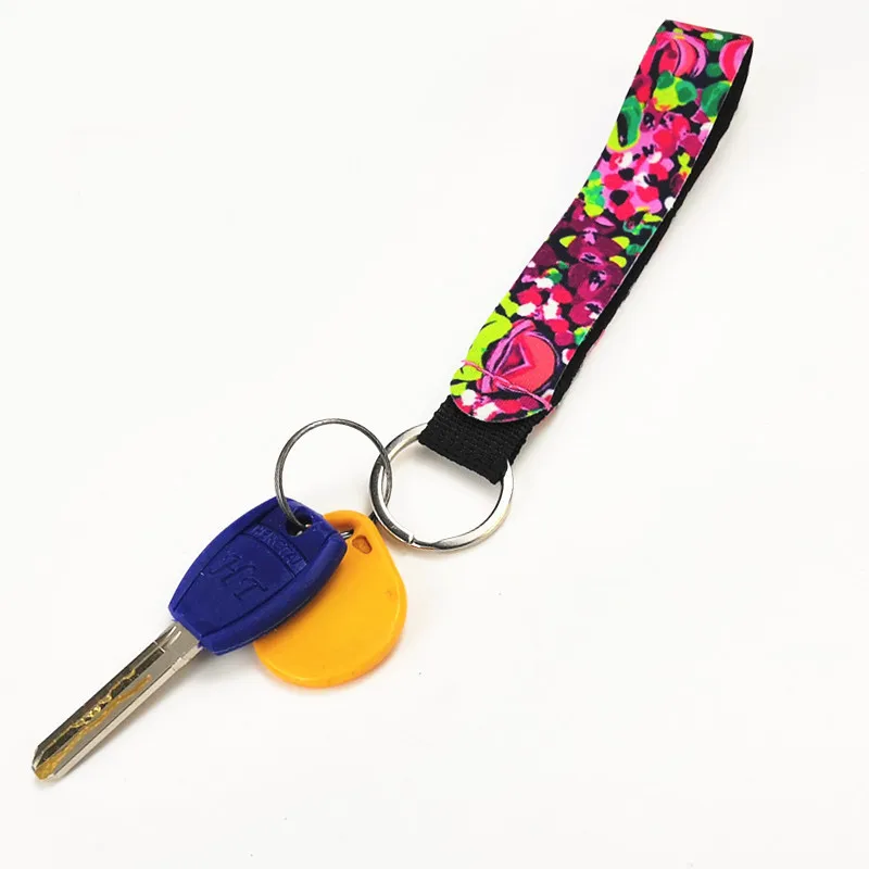 1pcs Neoprene Keychain Chapstick Holder Keyrings Lipstick Lip BalmHolders Party Favor Supplies