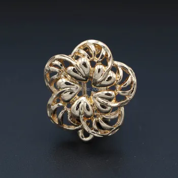 

Metal Clip Earring Post with a Loop Hanger 20mm Filigree Hollow Flower DIY Findings for Pearl Beads Stud Earrings Jewelry Making