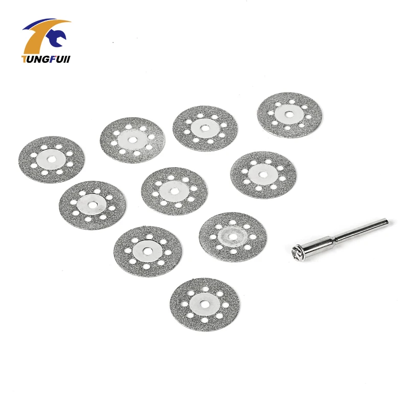 Tungfull 5x 22mm Dremel Accessories Diamond Discs Metalworking Circular Saw Cutting Disc For Engrav