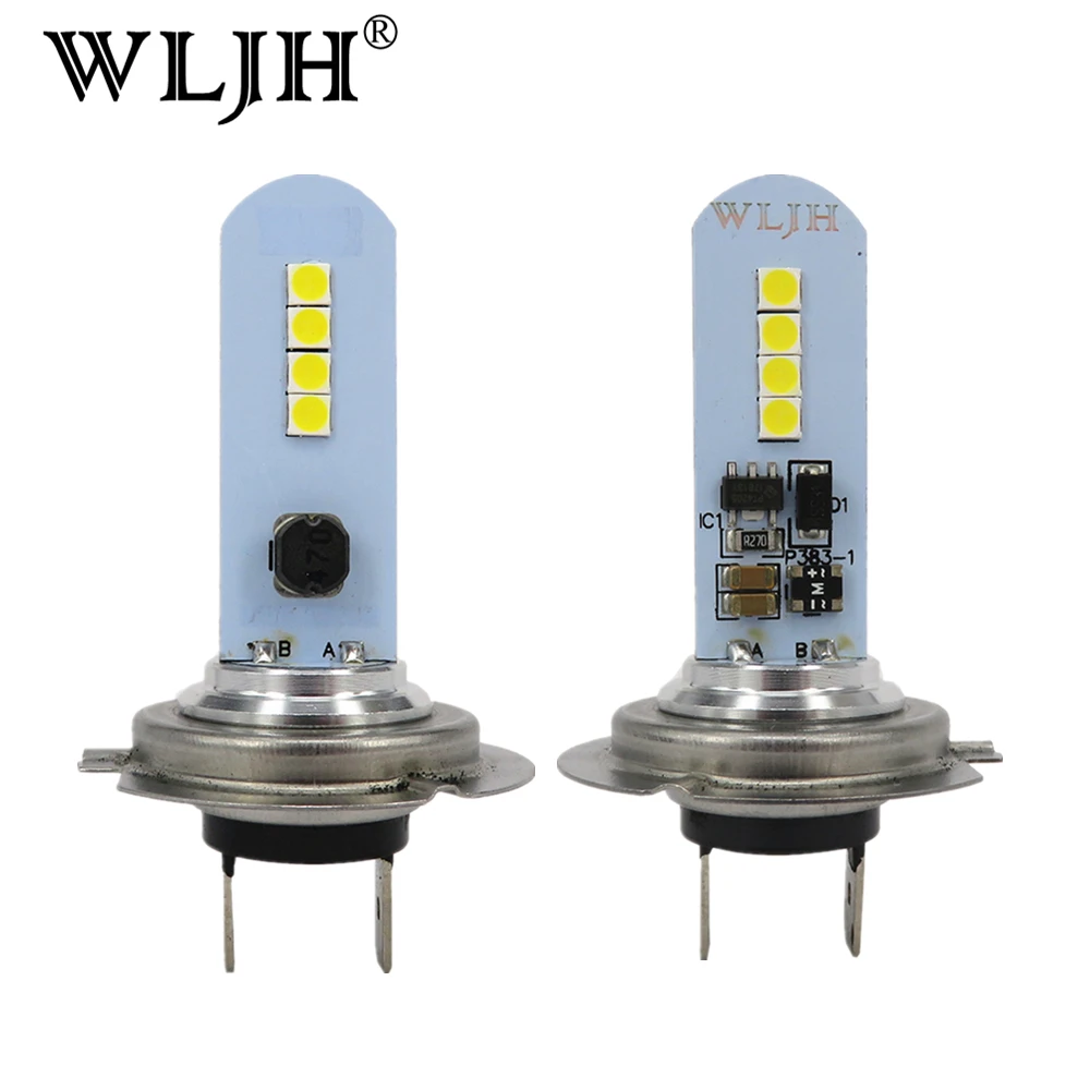 

WLJH 2x Car H7 LED Lamp Lights Fog Light Driving Bulb Auto DRL H7 Daytime Light For Acura For Ford For Honda For Kia Chevrolet