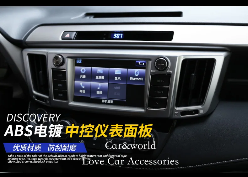 Для Toyota RAV4 Центр панель управления Консоль навигационная рамка Крышка отделка украшения ABS хром автомобильный аксессуар наклейка
