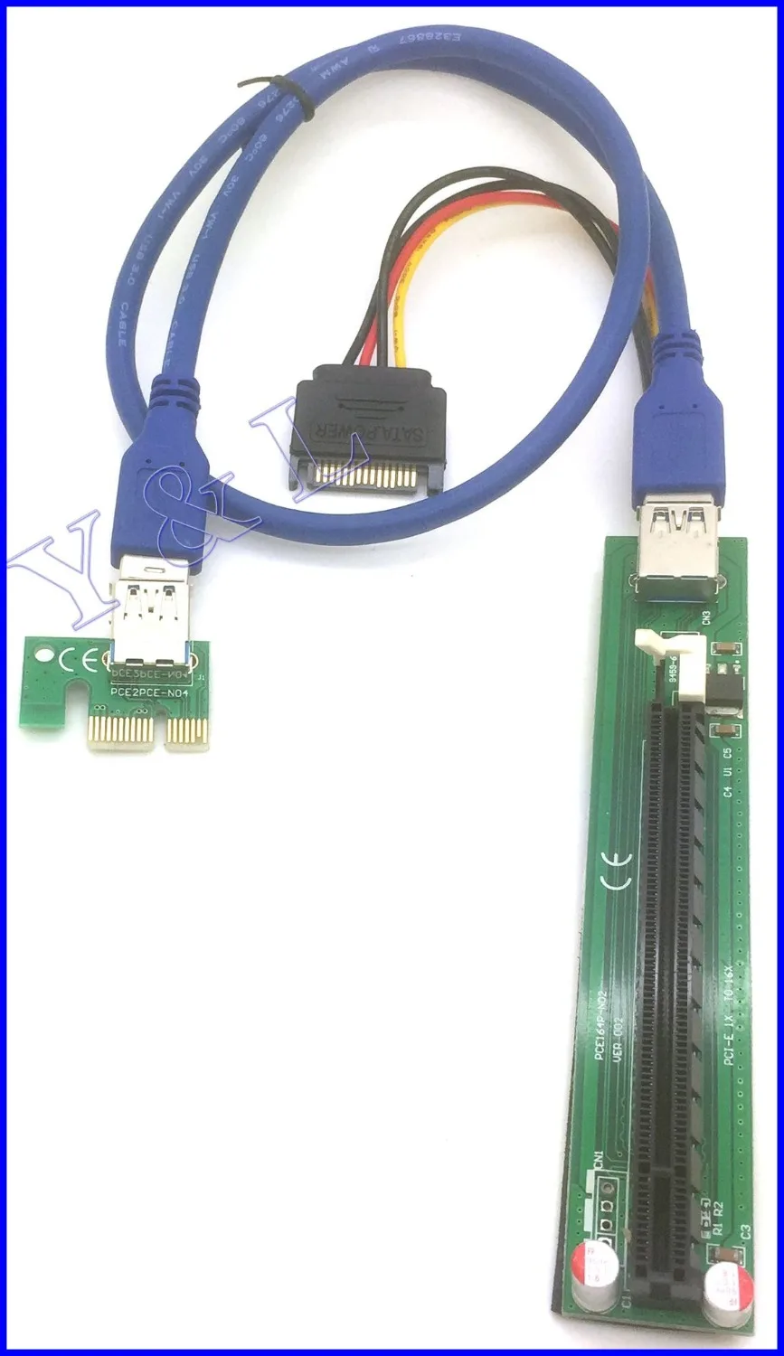 Flexible PCI E PCI Express 16X to 1X Adapter Converter USB 3.0 Riser ...