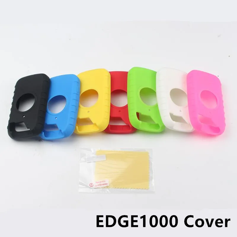 

Outdoor Cycling Edge 1000 computer Silicone Rubber Protect Case + LCD Screen Film Protector For Garmin Edge 1000