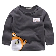 

2017 Brand Boys T Shirts Cute Lovely Kids Tops Designer Baby Toddler Boys Long Sleeve T Shirts Cotton Children Clothes