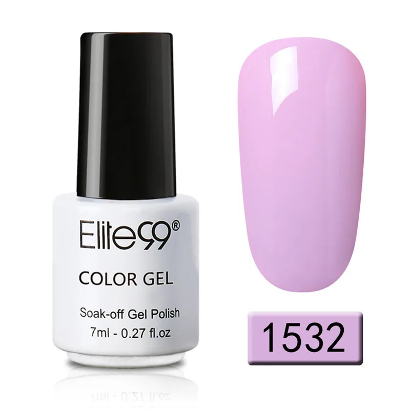 Elite99 7 мл чистый цвет УФ-гель для ногтей долговечные гель-лаки вылеченные УФ-светодиодный Гель-лак для ногтей Выберите 1 из 58 цветов - Цвет: 1532